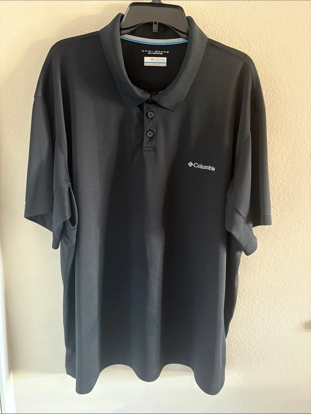 Columbia Black Polo with White Logo